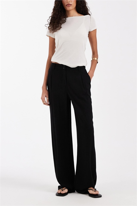 ASOS DESIGN: брюки свободного кроя с завышенной талией и складками артикул 153282220