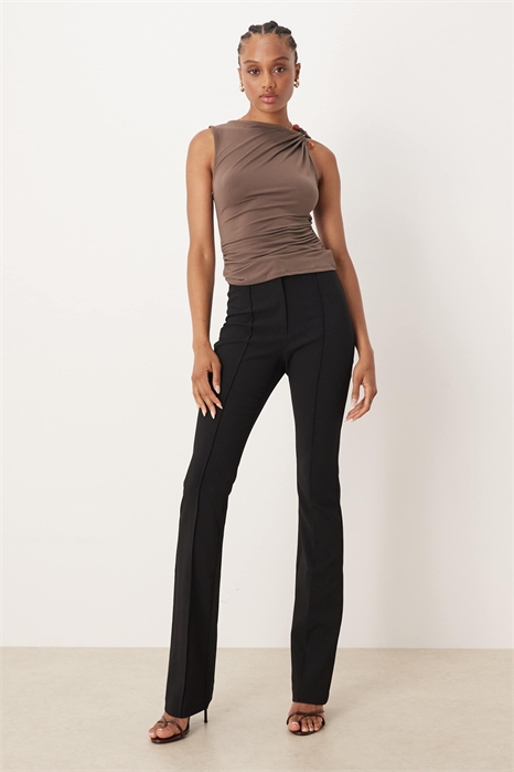 Высокие брюки-клёш классического кроя артикул 147473514