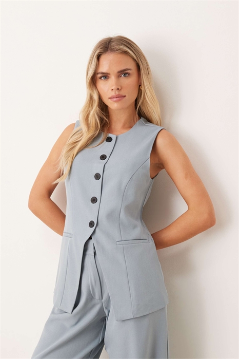 Жилет на пуговицах с длинными шнурками co-ord артикул 147967316