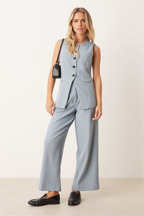 Брюки с высокой талией, складками и широкими брючинами co-ord артикул 147967317