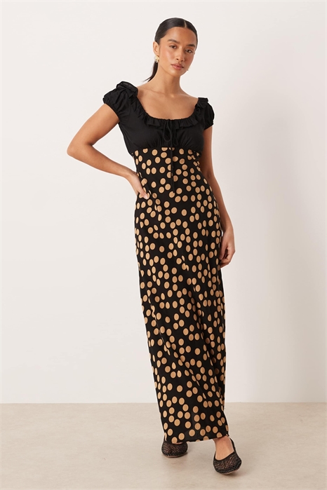 ASOS DESIGN Макси-платье с круглым вырезом, оборками и завязками, для миниатюрных артикул 152190265