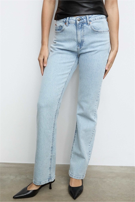 Джинсы с прямыми брючинами и эффектом винтаж, модель Tall d98 артикул 149981517