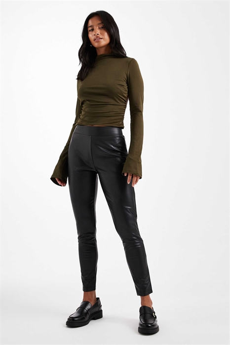 Леггинсы из искусственной кожи, надеваемые через голову артикул 148608741