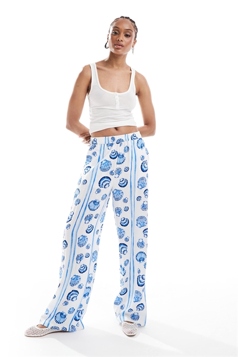 Брюки с широкими штанинами артикул 147590087