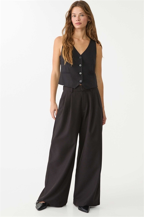 Высокие брюки с очень широкими брючинами и регулируемой длиной артикул 149981239