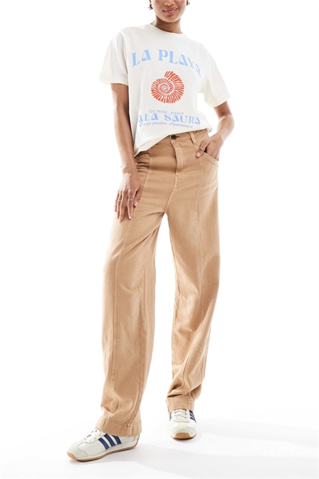 ASOS DESIGN — брюки-бочки с отбеленным эффектом и швами, для высоких артикул 141524149