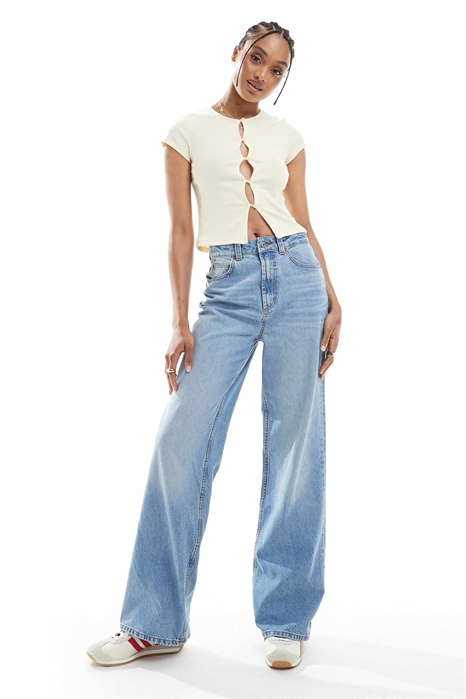 ASOS DESIGN Джинсы-дэд-джинсы с широкими брючинами для высоких артикул 132627307