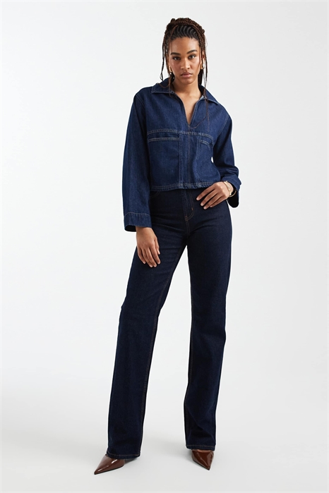 ASOS DESIGN: джинсы с прямым кроем, удлиненные, удобные, из эластичного материала артикул 153281055