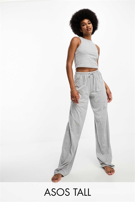 ASOS DESIGN — длинные хлопковые пижамные брюки для высоких людей, подходящие для комбинирования артикул 125804751