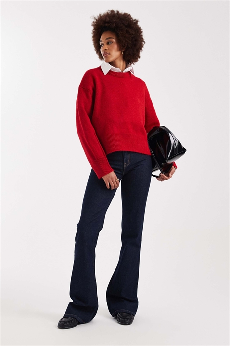 Джинсы с расклешенными штанинами артикул 153884444