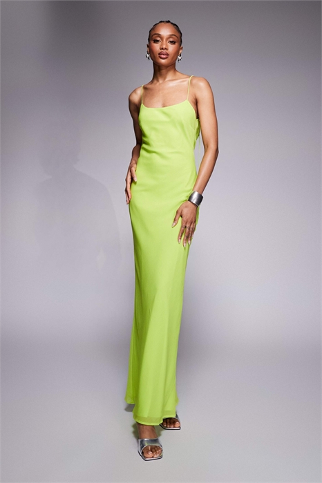 ASOS DESIGN: Платье-миди с высоким вырезом на спине и тонкими бретелями артикул 147858434