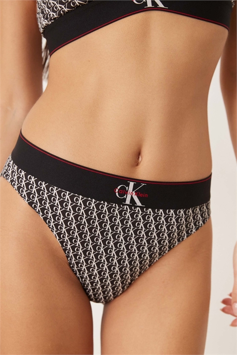 Трусики-бикини с высокой талией и графическим логотипом артикул 154164354