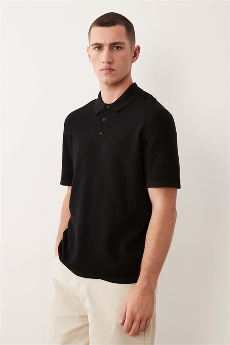 Трикотажная рубашка-поло с короткими рукавами артикул 153909345