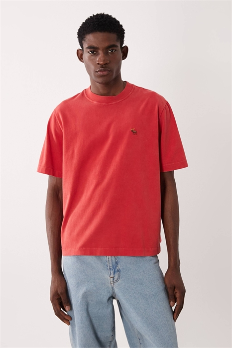 Футболка премиум-класса с логотипом в виде значка и плотной тканью артикул 155469631