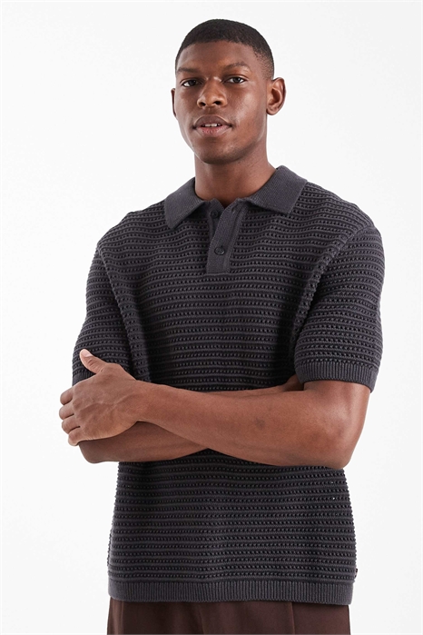 Трикотажная рубашка-поло с короткими рукавами артикул 150149912