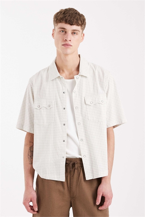 Рубашка в западном стиле прямого кроя с короткими рукавами артикул 150148110