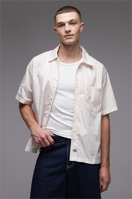 Рубашка с коротким рукавом и полосками от Venedocia артикул 154149142