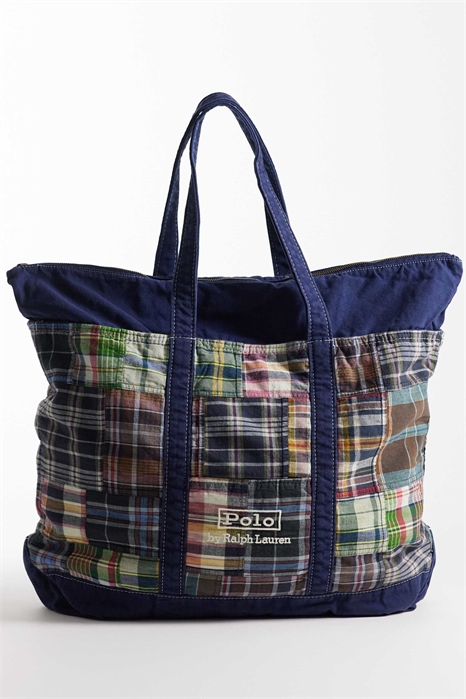 Сумка-тоут из мадраса в стиле пэчворк артикул 154151659