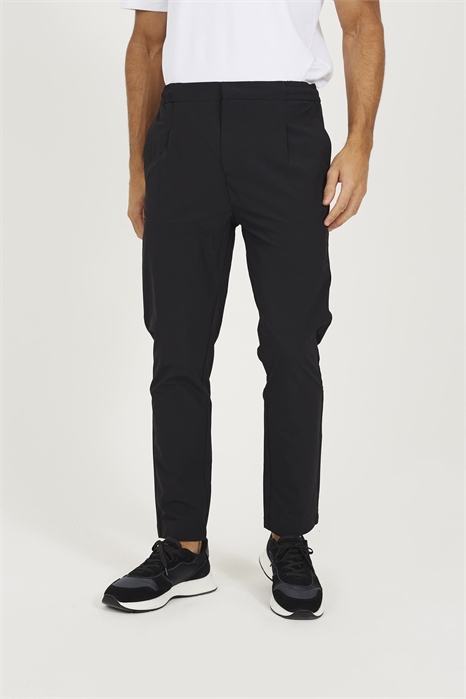 Брюки в стиле чино с эластичным поясом артикул 155786576