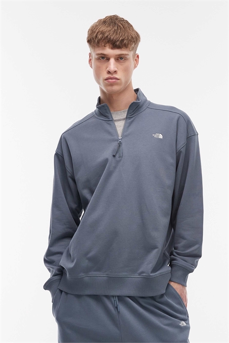 Свитшот Essential с логотипом, свободный крой, с застежкой-молнией на 1/4 длины артикул 154426555