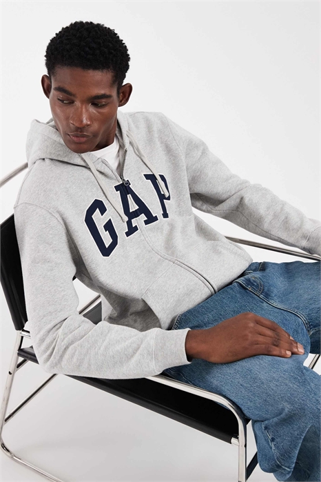 Толстовка с капюшоном на молнии и логотипом артикул 155313178