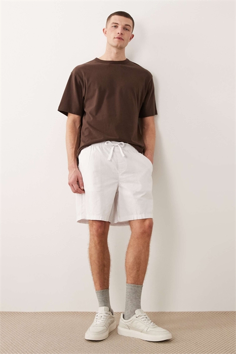 Широкие шорты из смешанного льна артикул 152466136