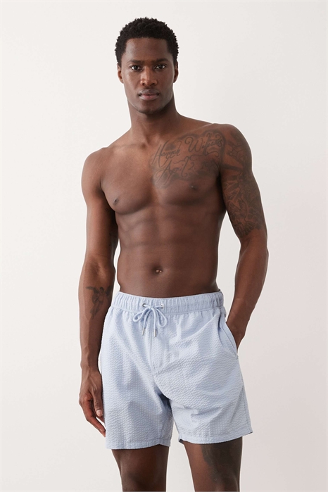 Плавательные шорты из ткани «сирсакер» артикул 152192469