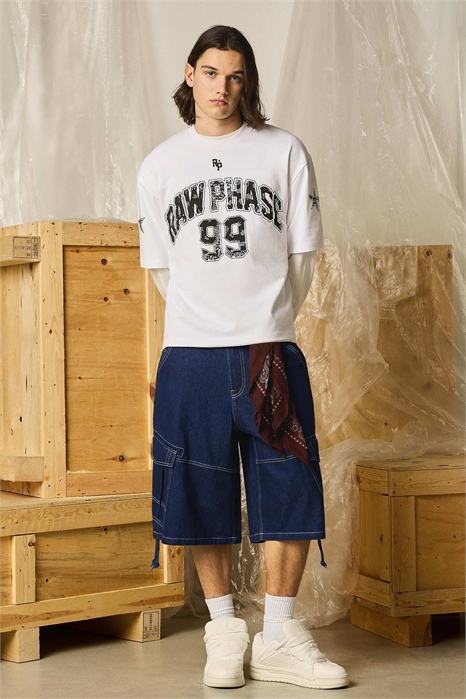 Шорты из денима в стиле «карго» артикул 156398000