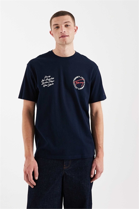 Футболка свободного кроя с логотипом в виде круга артикул 154141760