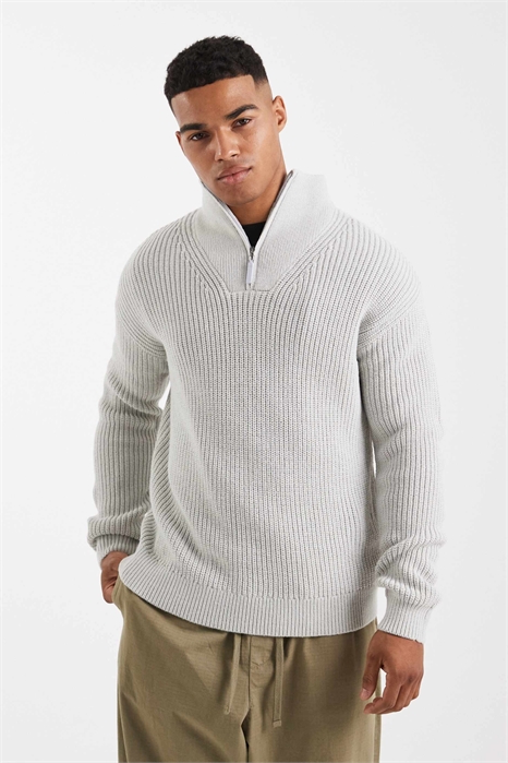 Свитер с 1/4-й застежкой-молнией в рыбацком стиле артикул 151527755