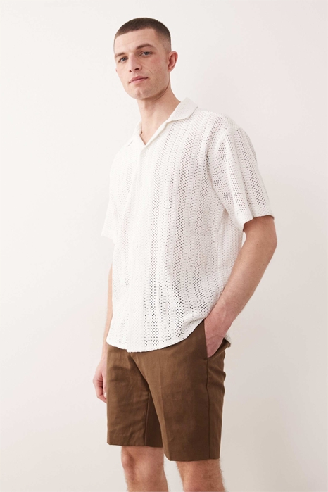 Стильные облегающие шорты из льна артикул 152941813