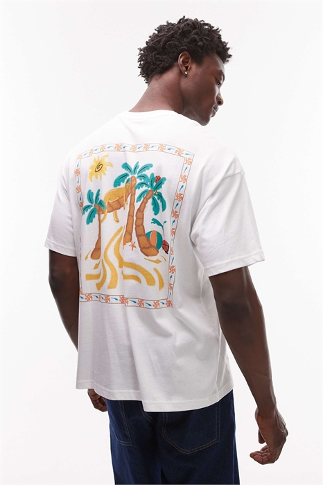 Футболка с принтом на спине артикул 149595624