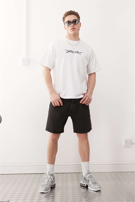 Джинсовые шорты свободного кроя артикул 141704119