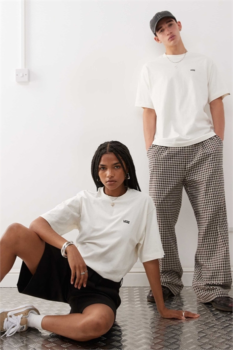 Футболка свободного кроя с логотипом на левой груди артикул 144643371