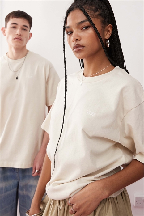 Футболка свободного кроя с логотипом на левой груди артикул 144643374