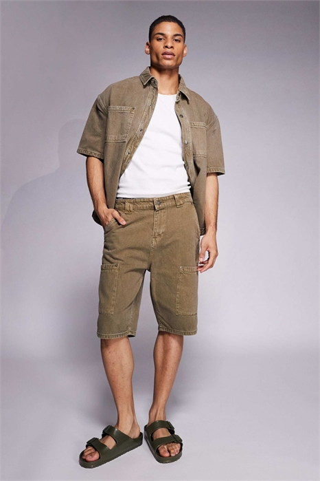 Джинсовые шорты-карго co-ord артикул 144910044