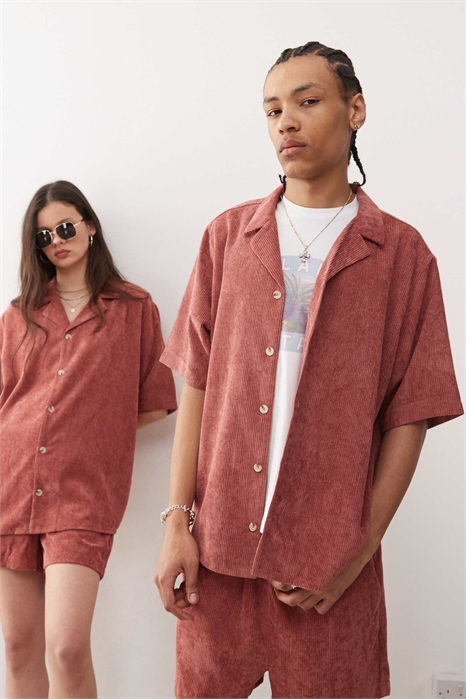 Рубашка из вельвета унисекс артикул 139227826