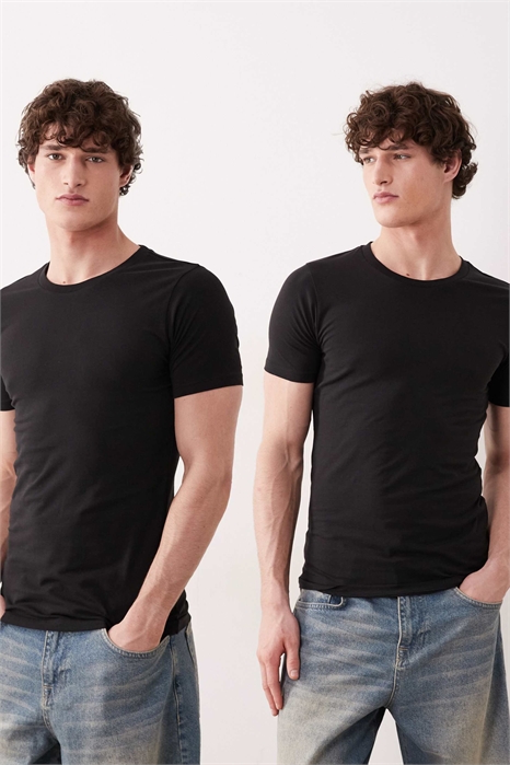 Набор из 2 футболок с облегающим кроем артикул 155057431