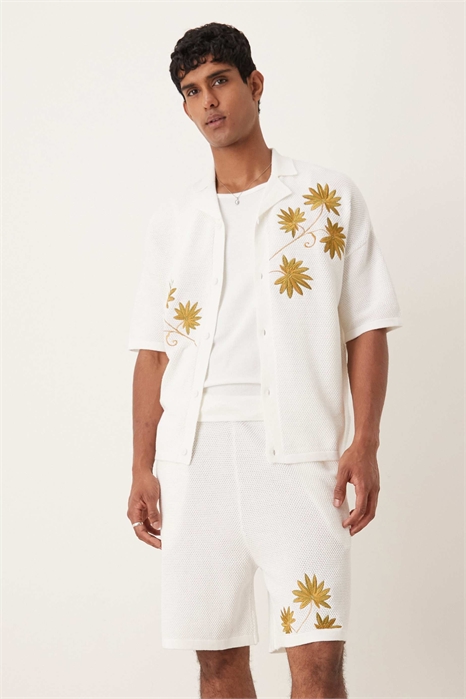 Шорты из объемного трикотажа с фактурной поверхностью co-ord артикул 141705075