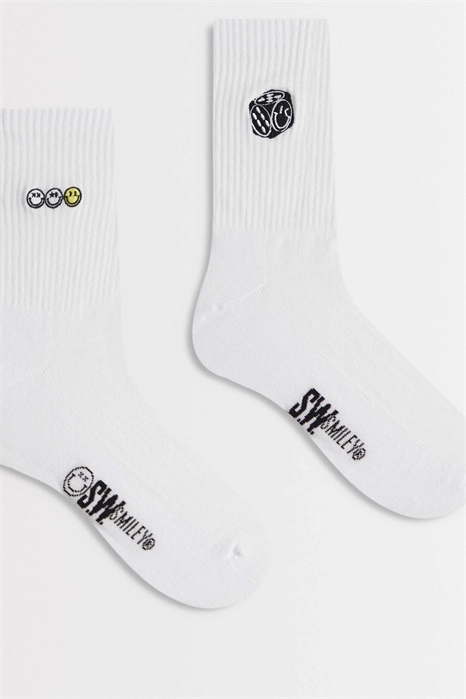 Набор из 2 пар носков с рисунком улыбки артикул 154862176