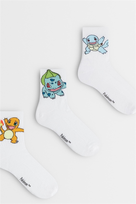 Набор из 3 пар носков с рисунком Покемонов артикул 155220406
