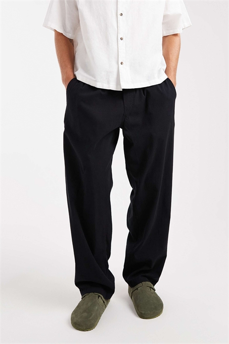 Брюки свободного кроя из смешанного льна артикул 140914939