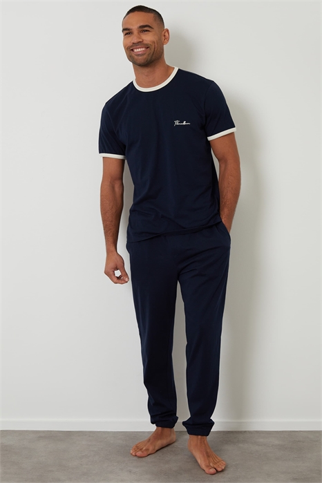 Комплект домашней одежды с контрастной окантовкой артикул 156413719