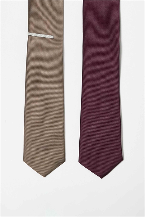 Набор из 2 атласных галстуков с зажимом артикул 151184299