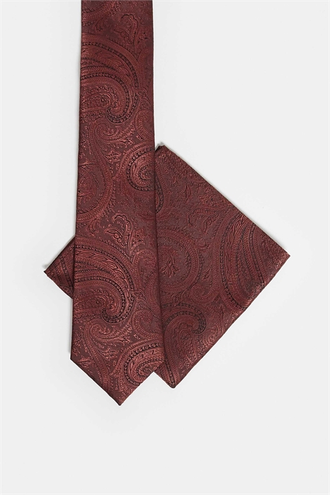 Галстук с пестрым узором и нагрудным платком артикул 151184394