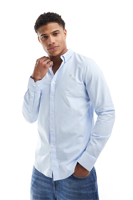 Рубашка с длинным рукавом и зауженным кроем от Brewer артикул 134843944