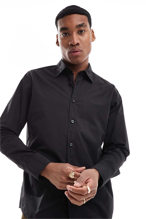 Элегантная рубашка с длинными рукавами из поплина артикул 136670527