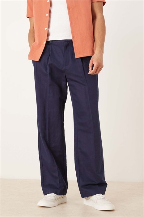 Широкие брюки из высококачественного льна артикул 153018271