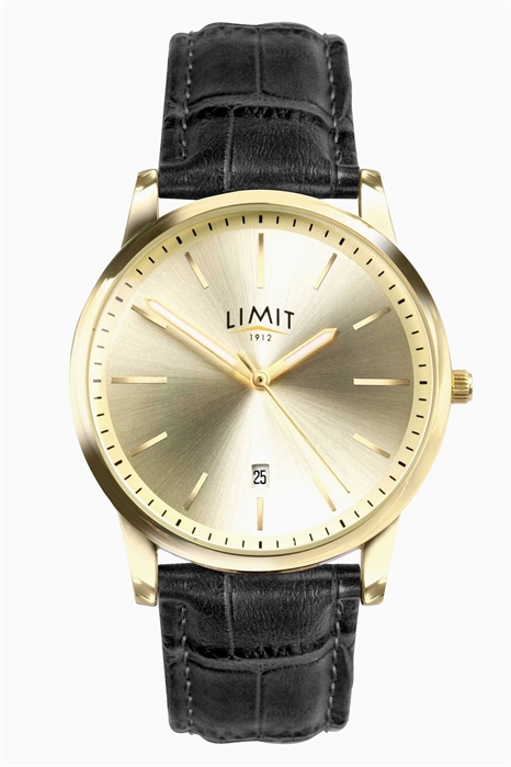 Мужские круглые аналоговые часы диаметром 38 мм черного цвета артикул 149754720