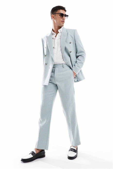 Брюки прямого кроя из смешанной шерсти артикул 140438580